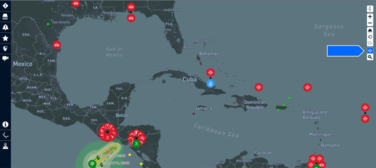 A map of the caribbean Description automatically generated